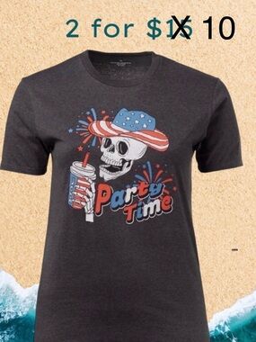 Party Time Skull- Americana Design - Women’s size Large